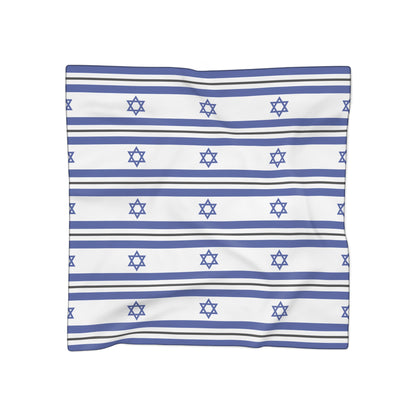 Israeli Flag | Jewish Judaism Judaica Israel Israeli Art | Poly Scarf | by Far Out Prints & Co