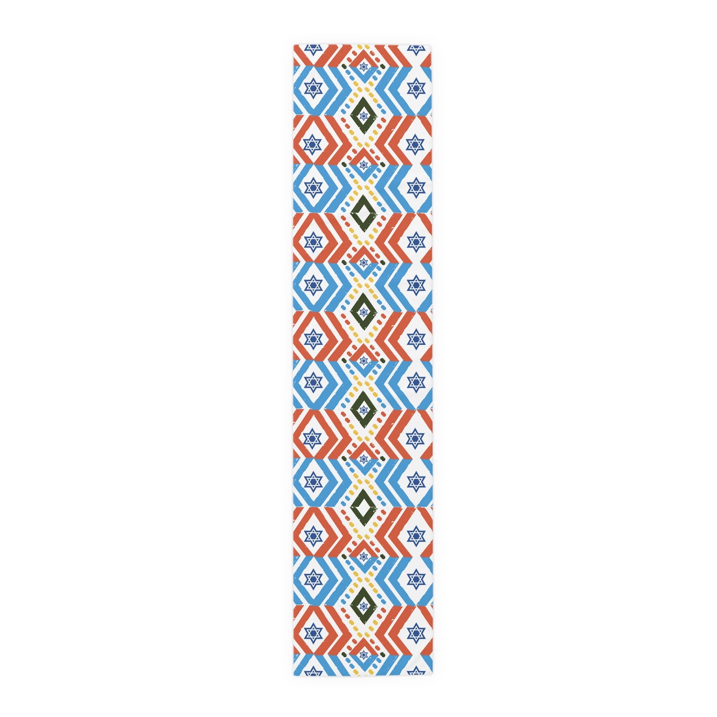 Jewish Bold Vibrant Colors | Jewish Holiday Themed | Table Runner | by Far Out Prints & Co.