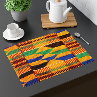 African Colorful Pattern - Traditional Design - Placemat, 1pc -  by Far Out Prints & Co.