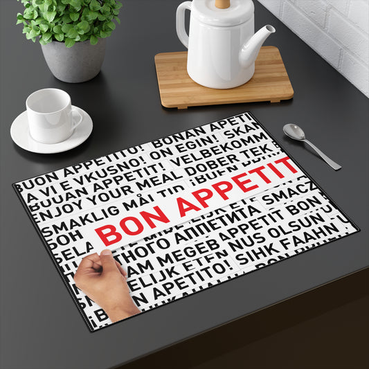 Bon Apetit Multilingual - Placemat, 1pc -  by Far Out Prints & Co.