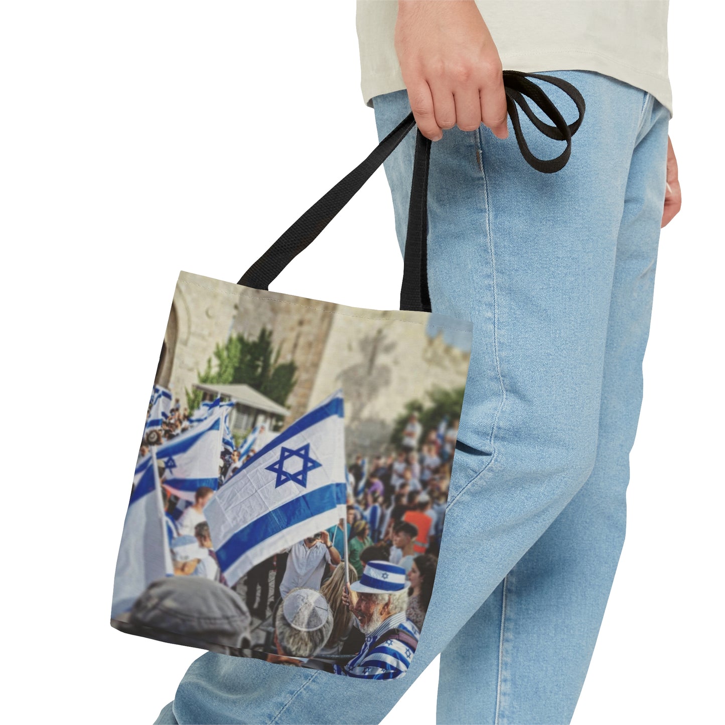 Jerusalem Day Parade Tote Bag (AOP) by Far Out Prints & Co.
