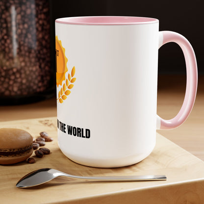 Best Bubbe In The World | Two-Tone Coffee Mugs, 15oz | No 1 Funny Jewish Mug Gifts Coffee Gift for Safta Zayde Mom | Far Out Prints & Co.