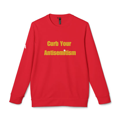 Curb Your Antisemitism Sweatshirt Personalised Customised Israeli Unisex Fleece Crewneck Sweatshirt Jewish Gift Israel Present Stand With Us