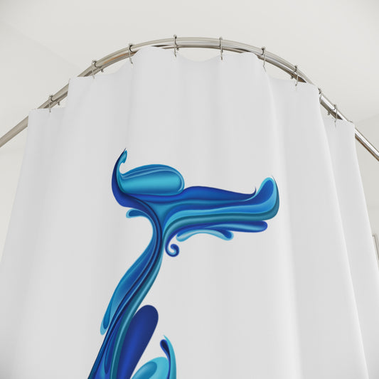 Shower Curtains: Blue Whale Design, Marine Life Inspired Bathroom Decor, Perfect Gift for Ocean Lovers | Far Out Prints & Co.