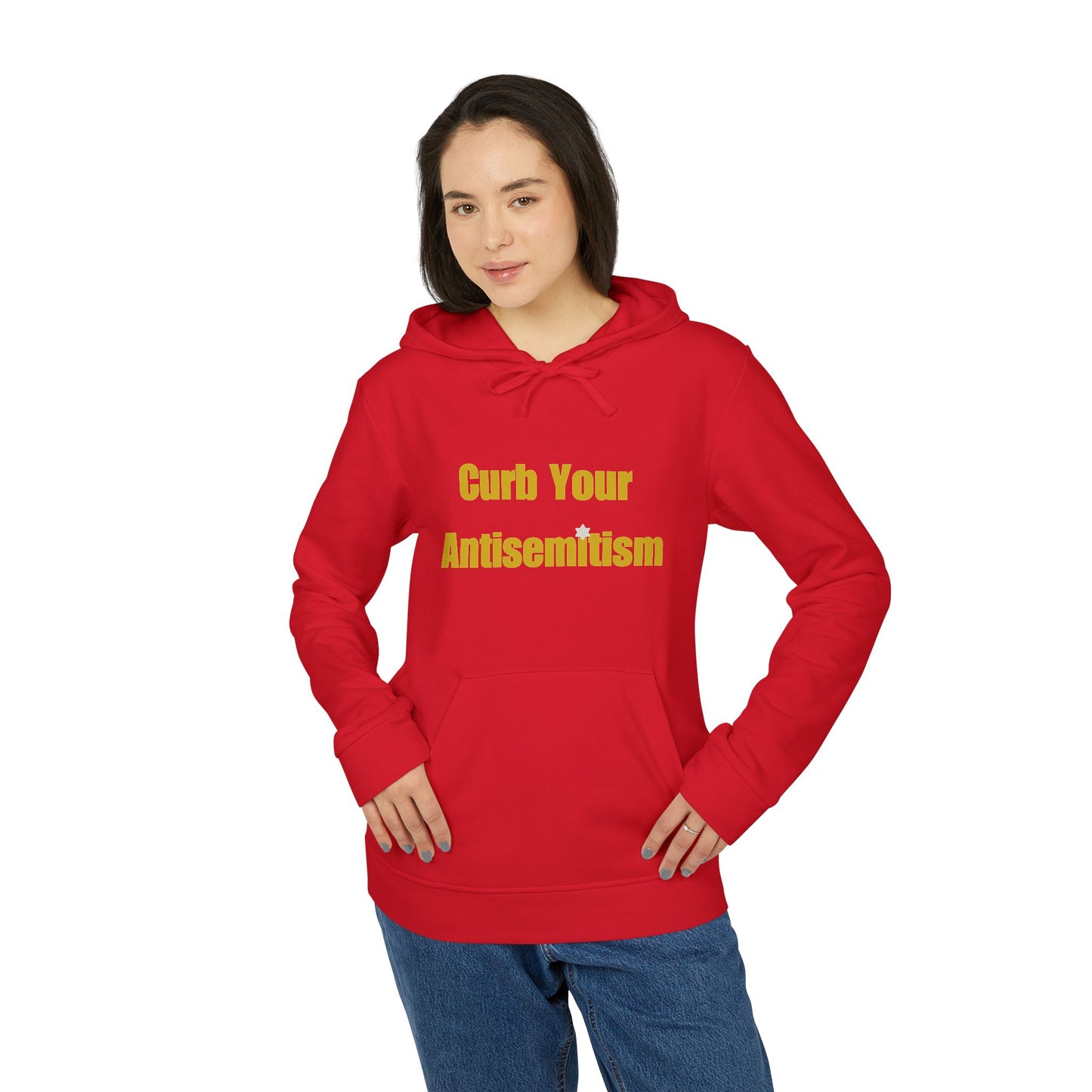 Curb Your Antisemitism Hoodie Personalised Customised Israeli Unisex Fleece Hoodie Jewish Hoodie Gift Judaism Hoodie Present Stand With Us