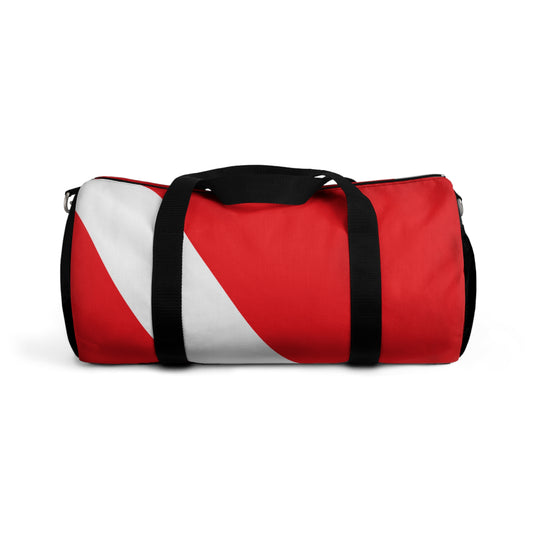 Scuba Diver Down Flag Premium Duffel Bag | by Far Out Prints & Co
