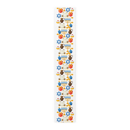 Hannukah Hanuka Hanukkah Chanukah Chanuka Chanukkah Channukah Chanukka 1 | Jewish Holiday Themed | Table Runner