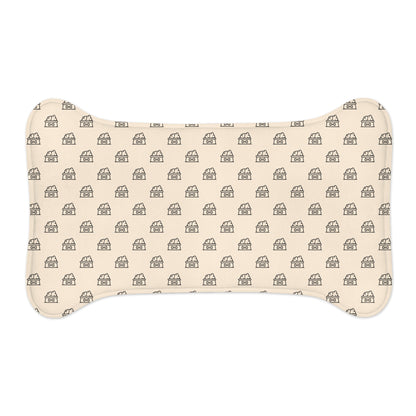 Dogs and Cats Bowls Pattern Black - Pet Feeding Mats - Pets Present Feeding Gift Animal Lovers Gifts Him Her Dog Cat Presents Animals
