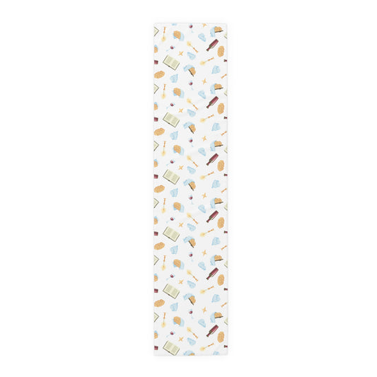 Shabbat Shabat Shabas Shabbas Shabos Shabbos | Jewish Holiday Themed | Table Runner | by Far Out Prints & Co.