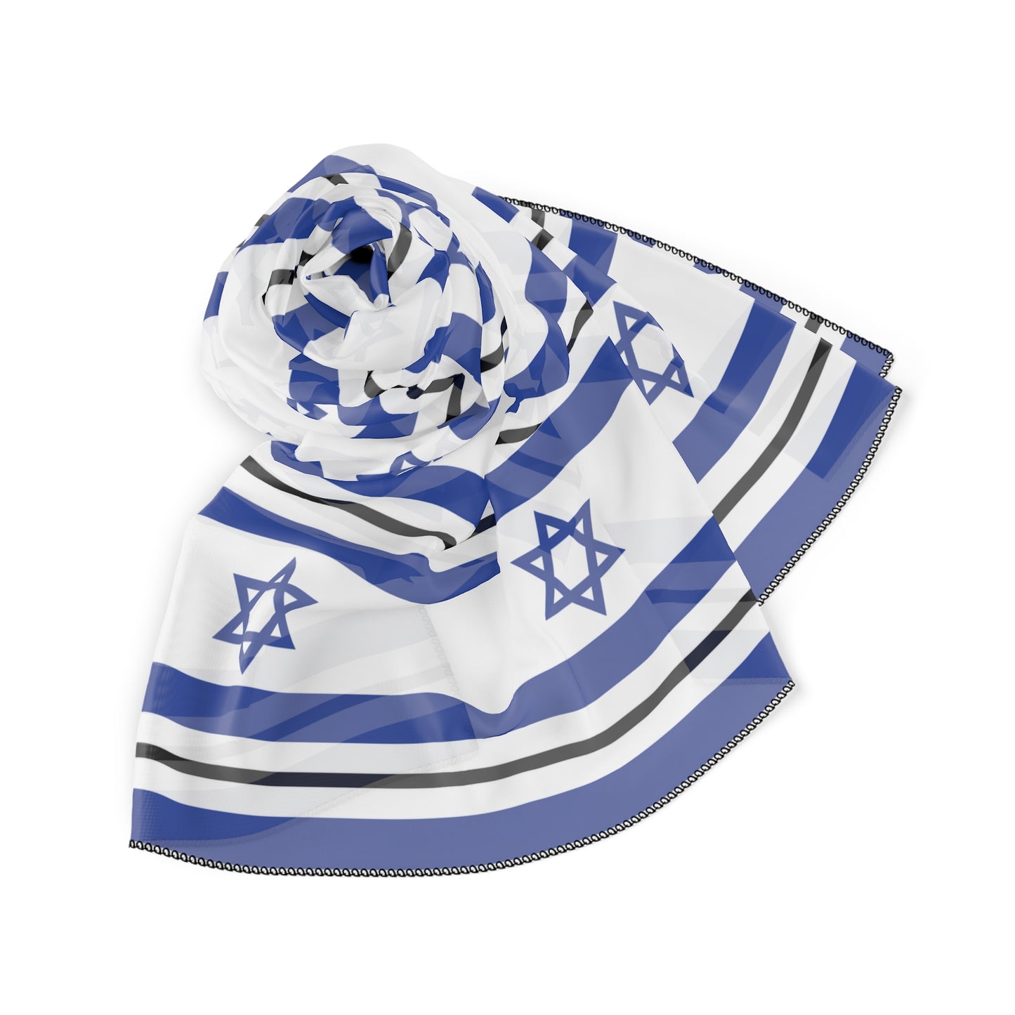 Israeli Flag | Jewish Judaism Judaica Israel Israeli Art | Poly Scarf | by Far Out Prints & Co