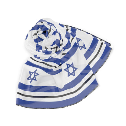 Israeli Flag | Jewish Judaism Judaica Israel Israeli Art | Poly Scarf | by Far Out Prints & Co