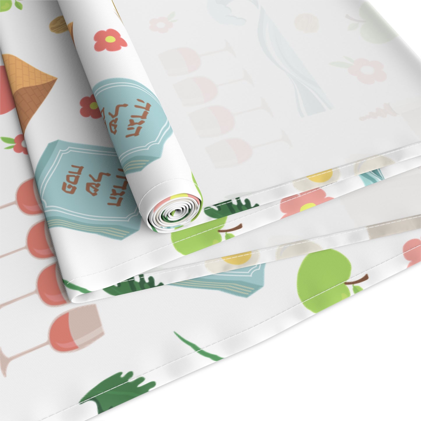 Happy Passover | Israel Israeli Judaism Judaica Jewish Holiday Themed | Table Runner | by Far Out Prints & Co.