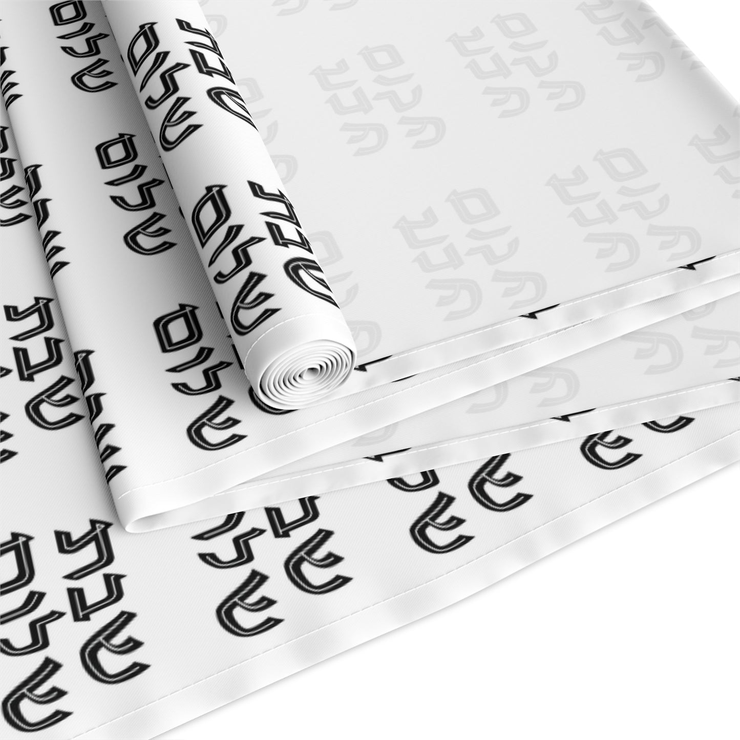 Shabbat Shabat Shabas Shabbas Shabos Shabbos 2 | Jewish Holiday Themed | Table Runner | by Far Out Prints & Co.