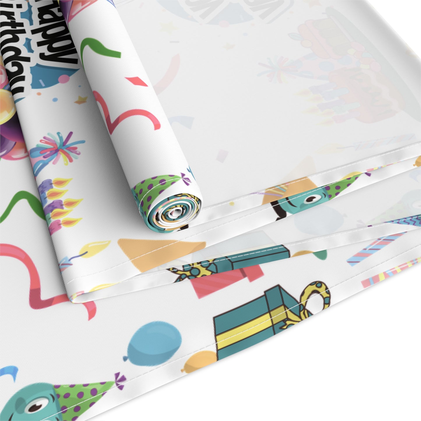Happy Birthday Cake and Fun Pattern | Table Runner | Far Out Prints & Co.