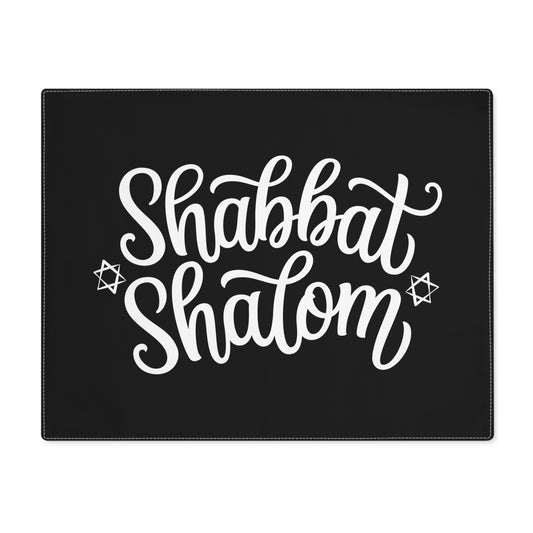 Shabbat Shalom 3 - Jewish Judaism Israel Israeli - Traditional Design - Placemat, 1pc -  by Far Out Prints & Co.