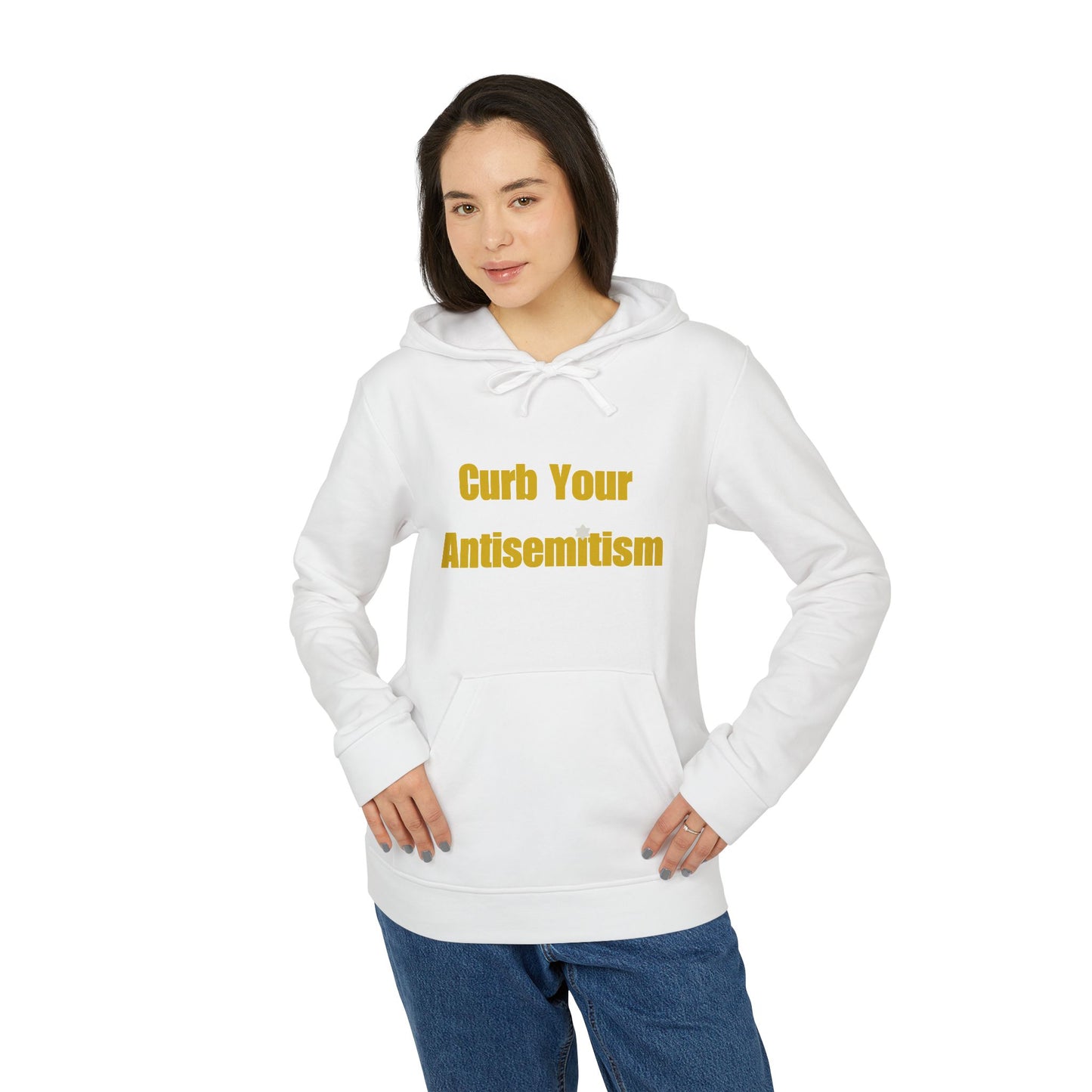 Curb Your Antisemitism Hoodie Personalised Customised Israeli Unisex Fleece Hoodie Jewish Hoodie Gift Judaism Hoodie Present Stand With Us