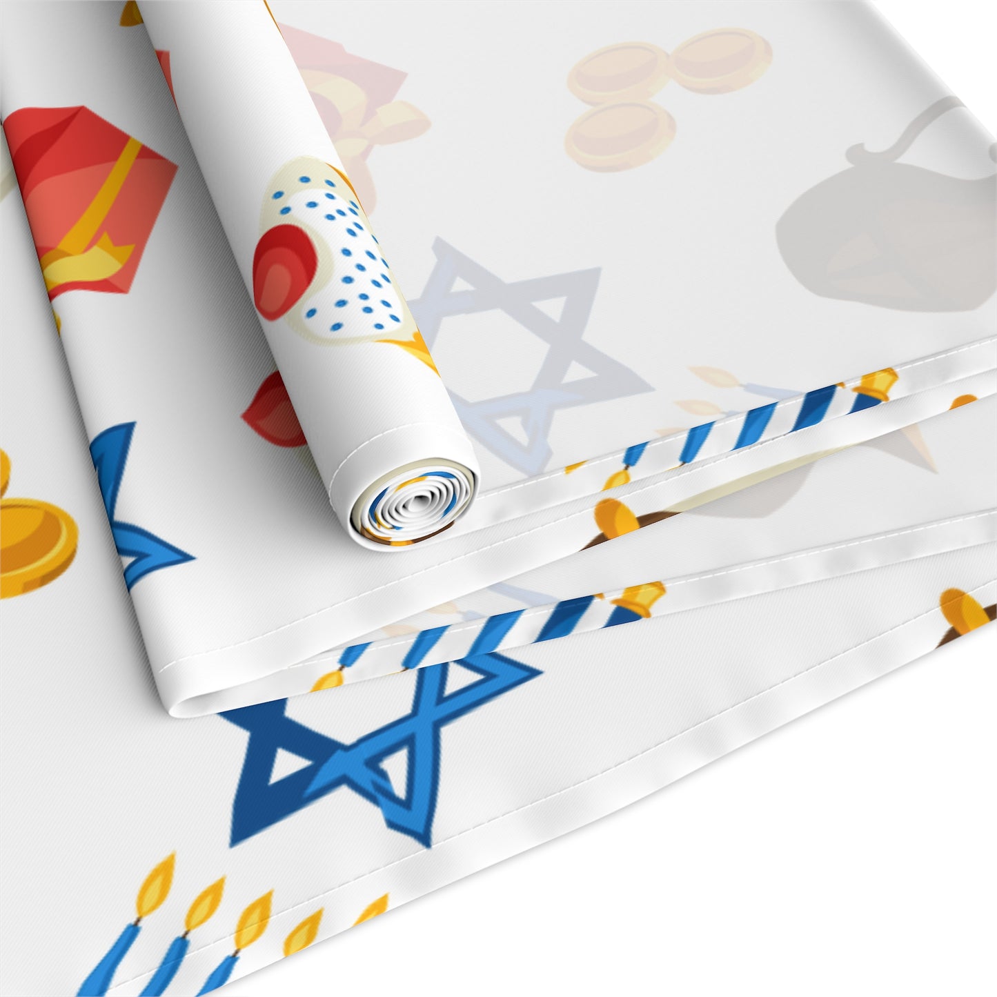 Hannukah Hanuka Hanukkah Chanukah Chanuka Chanukkah Channukah Chanukka 3 | Jewish Holiday Themed | Table Runner
