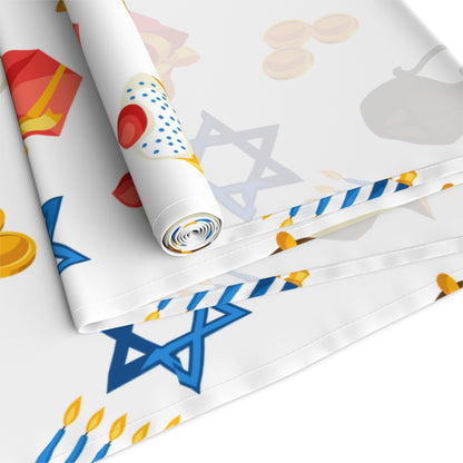 Hannukah Hanuka Hanukkah Chanukah Chanuka Chanukkah Channukah Chanukka 3 | Jewish Holiday Themed | Table Runner